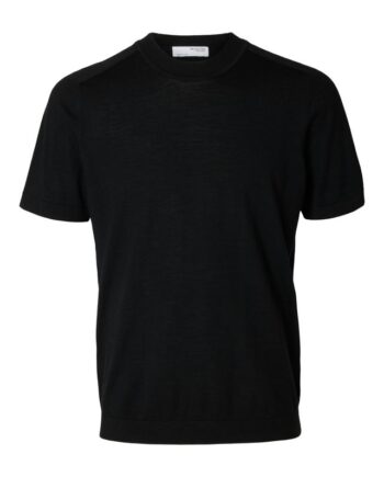 Slhtray Ss Knit Merino Crew Neck No