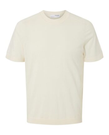 Slhtray Ss Knit Merino Crew Neck No