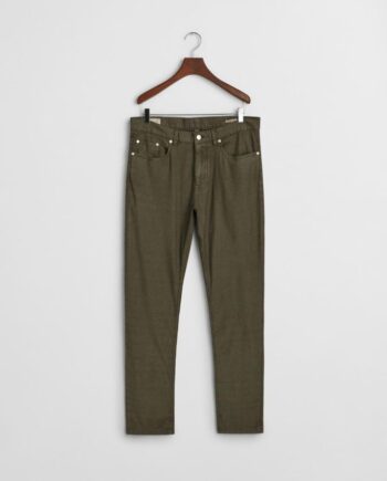 Slim Cot Linen Jeans
