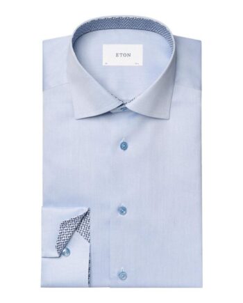 Solid Signature Twill Geometric Effect Shirt