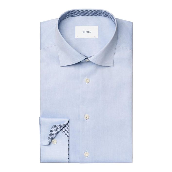 Solid Signature Twill Geometric Effect Shirt