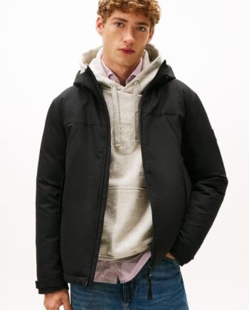 Tech Hooded Short Padded Jacket