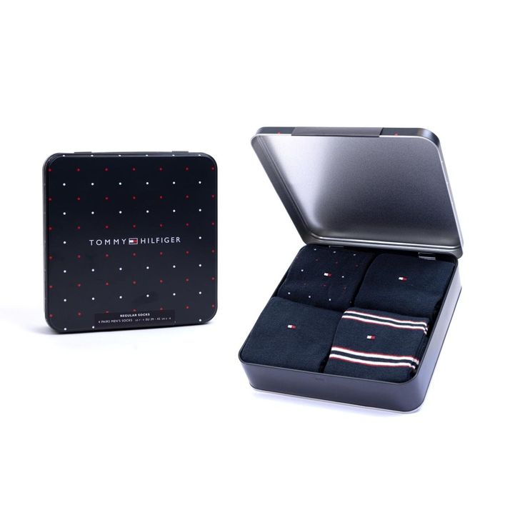 Th Men Sock 4p Tin Giftbox Stripe