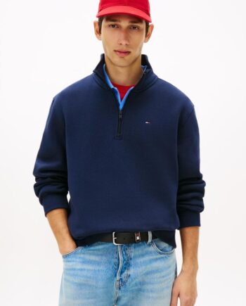 Tjm Reg Fleece   4zip Mock Neck