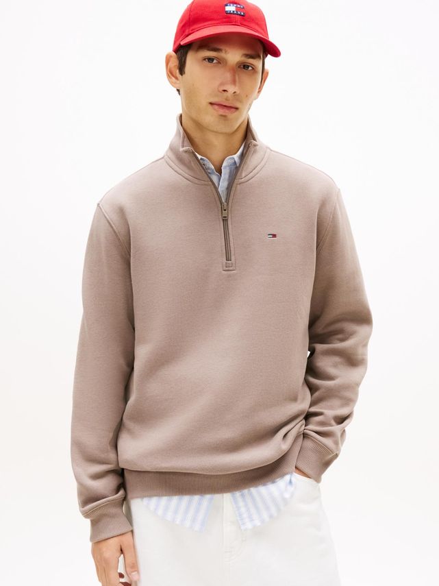 Tjm Reg Fleece 4zip Mock Neck