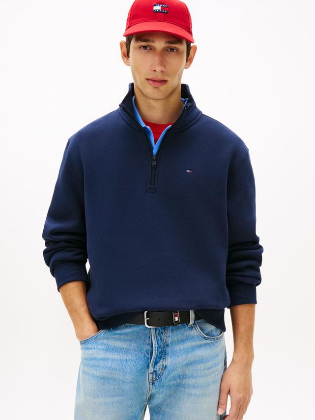 Tjm Reg Fleece 4zip Mock Neck
