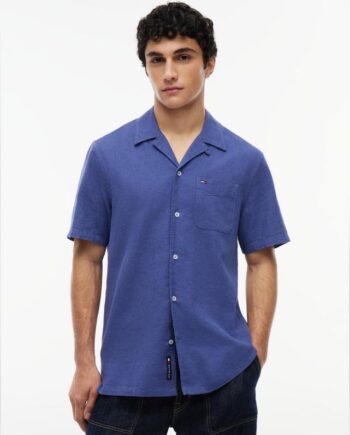 Tjm Reg Linen Blend Camp Ss Ext