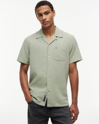 Tjm Reg Linen Blend Camp Ss Ext