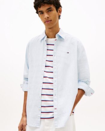 Tjm Reg Linen Blend Shirt Ext