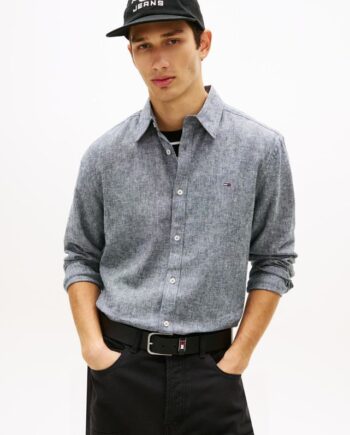 Tjm Reg Linen Blend Shirt Ext