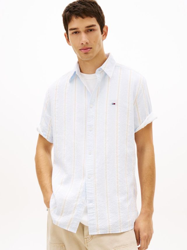 Tjm Reg Seersuckr Ptrn Shirt Ext