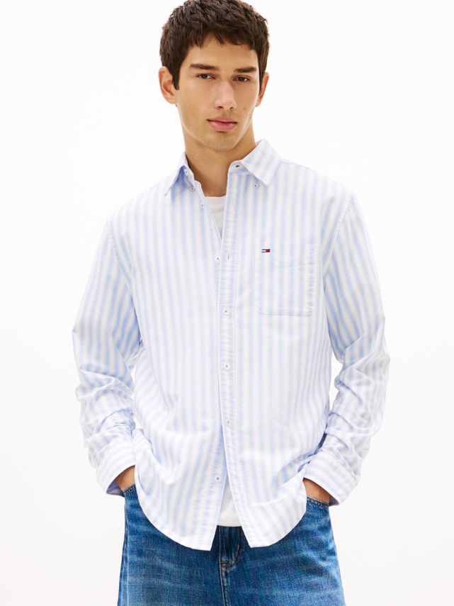 Tjm Reg Stripe Oxford Shirt Ext