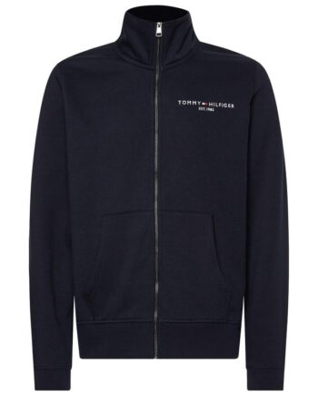 Tommy Logo Zip Thru Stand Collar