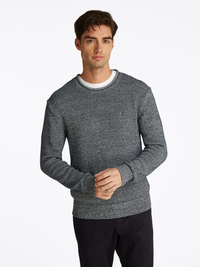 Two Tone Rollino Crew Neck