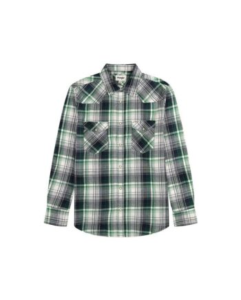 Western Shirt Green Blue