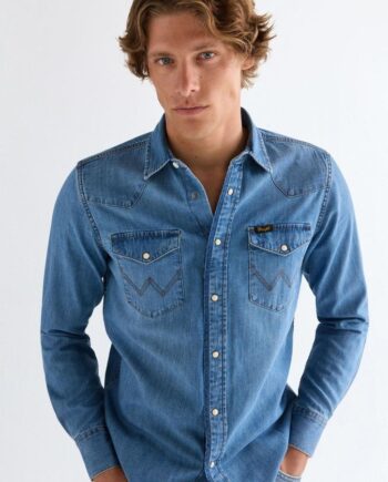 Western Shirt Mid Light Wash