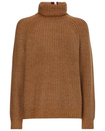 -tone Chunky Rib Roll Neck