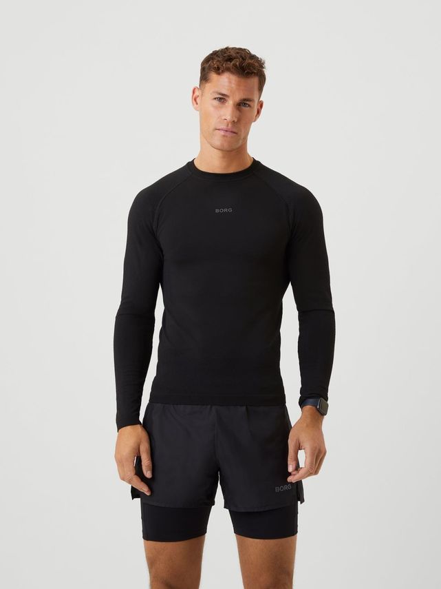 Borg Running Seamless Ls  -shirt  Black Beauty