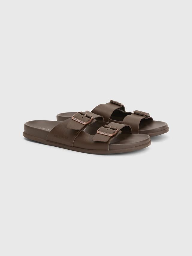 Elevated Leather Buckle Sandal