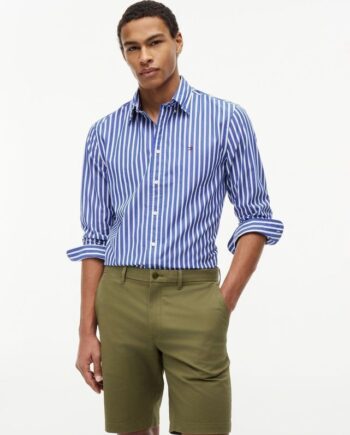 Flex Poplin Seasonal Stripe Sht