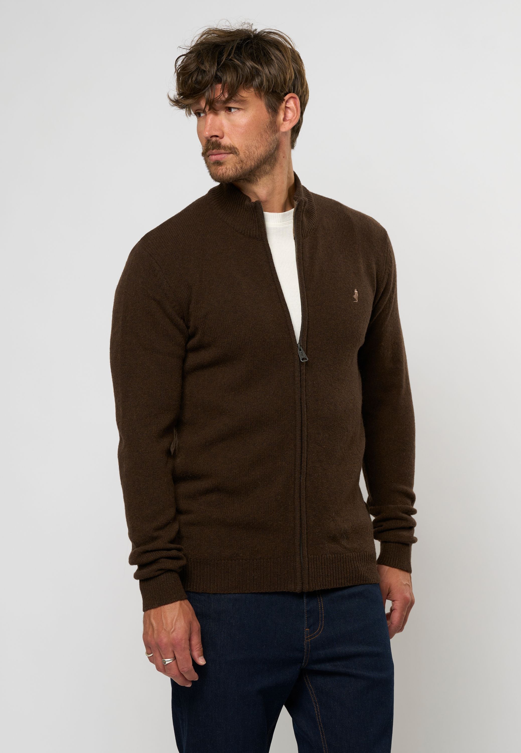 Mcalfie Zip Lambswool Knit