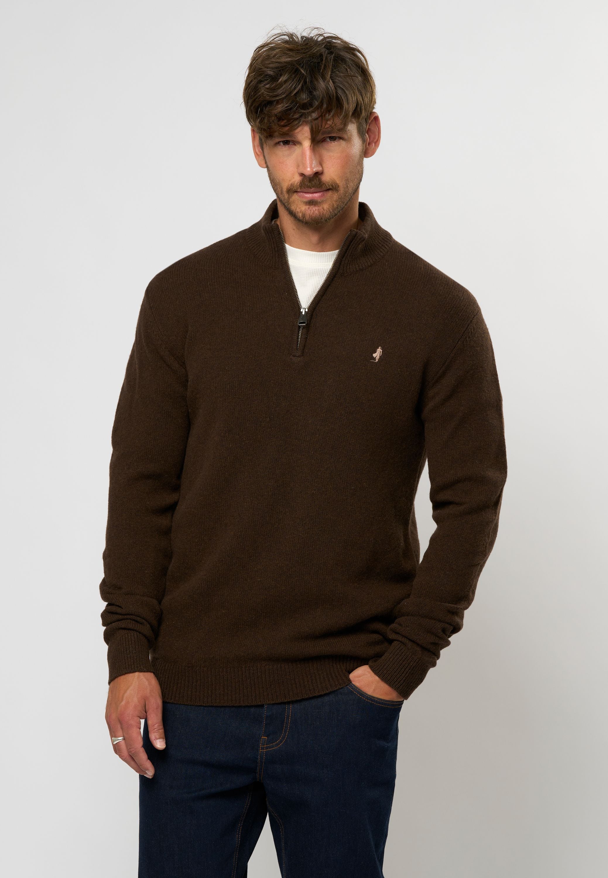 Mcaxel Half-zip Lambswool Knit