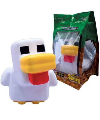Minecraft Chicken Stressbold 15cm Squishme