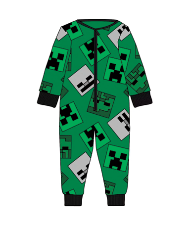 Minecraft Creeper Zombie Skelet Onesie -10 år