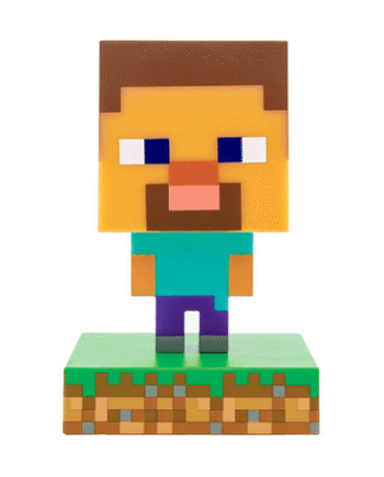 Minecraft Steve Figur Med Lys 10cm