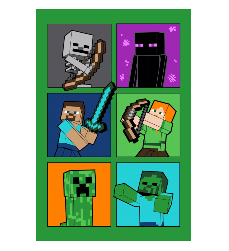 Minecraft Tæppe 100x150cm