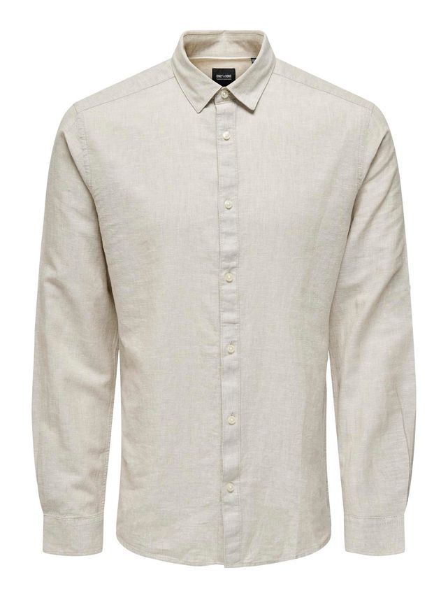 Onscaiden Ls Solid Linen Shirt