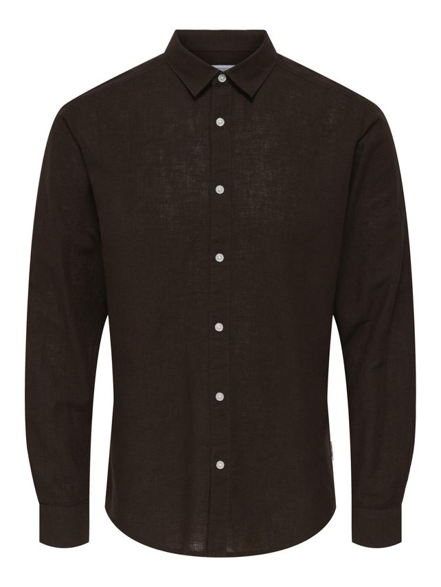 Onscaiden Ls Solid Linen Shirt