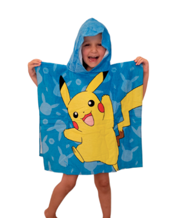 Pikachu Puncho Til Børn Pokemon 60x120 Cm