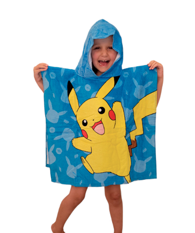 Pikachu Puncho Til Børn Pokemon 60x120 Cm