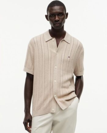 Pointelle Structure Ss Shirt