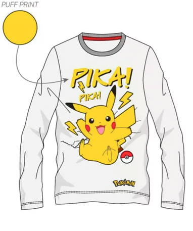 Pokemon Hvid  -shirt Til Børn   -12 år