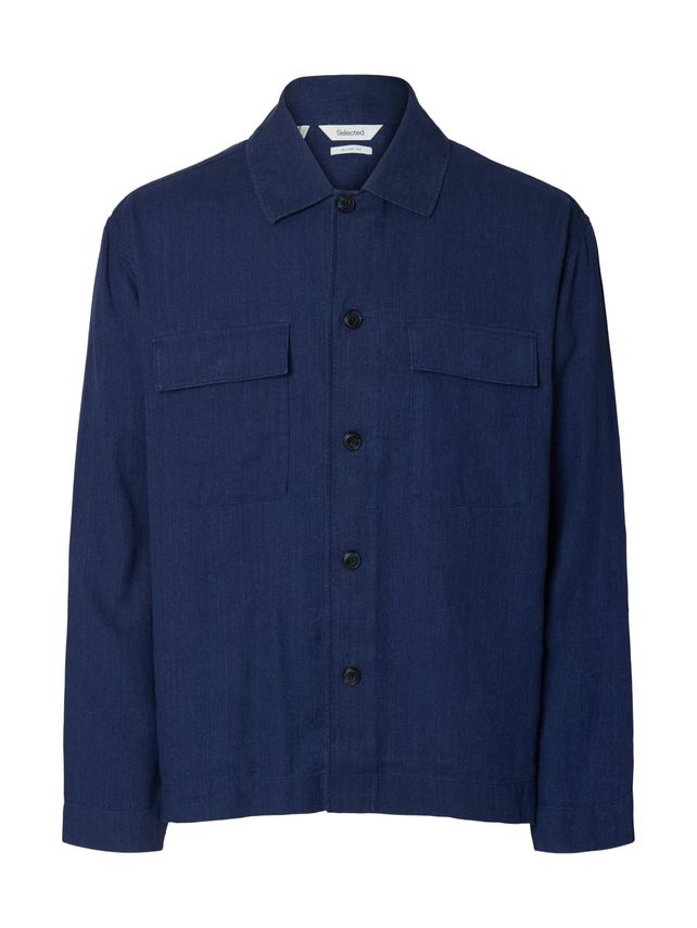 Slh-leroy Linen Blend Overshirt Ls