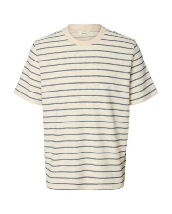Slhdjango Stripe Ss  -neck Tee