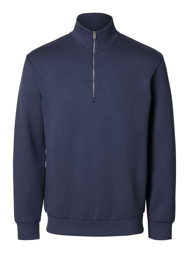 Slhemanuel Soft Zip High Neck Sweat