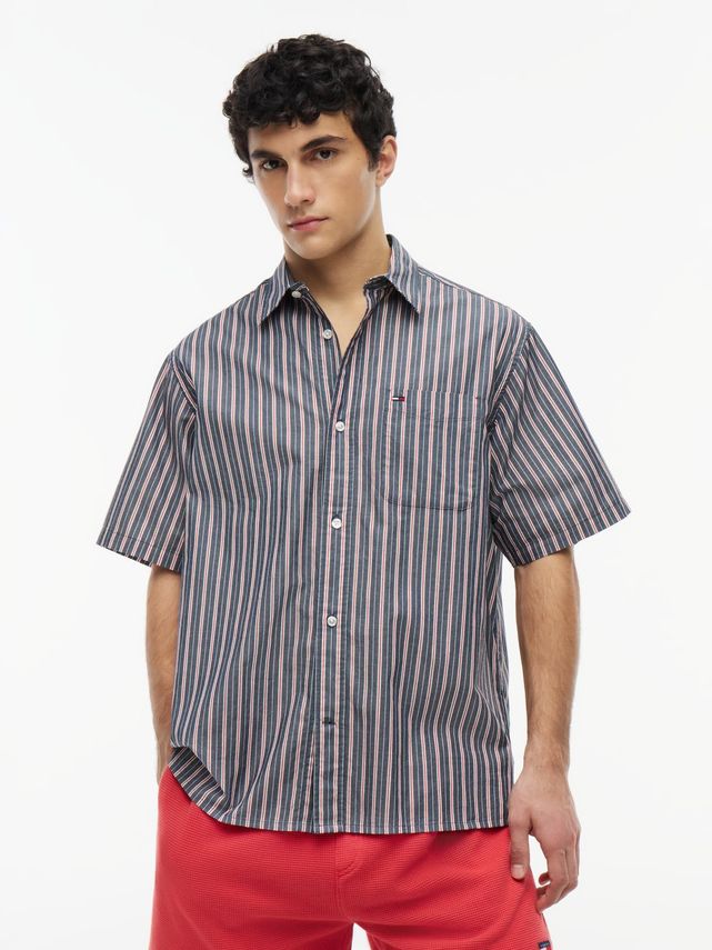 Tjm Rlx Poplin Stripe Ss Shirt