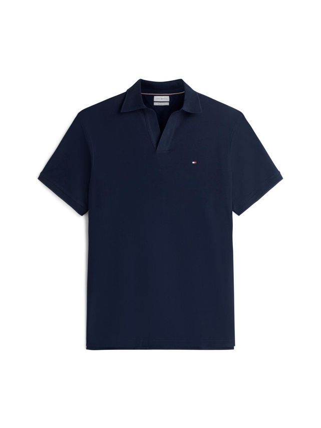 Neck Crepe Classic Polo